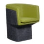 Glove a felt easy chair, with its inside upholstered in fabric or sheepskin. Design: Edward Barber, Jay Osgerby