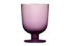 Close-up of Lempi glass goblet design showcasing elegant lightness and generous 34cl volume by Matti Klenell
