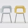 Layout Armchair 213 chromed steel base family