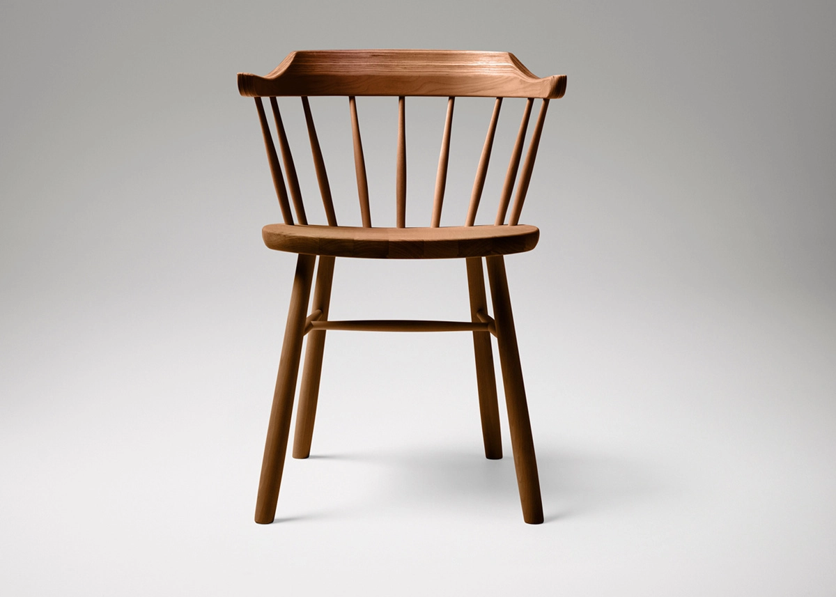 Vintage and relaunched Småland Bistro chairs side by side demonstrating the faithful reproduction of Yngve Ekström's timeless Swedish design