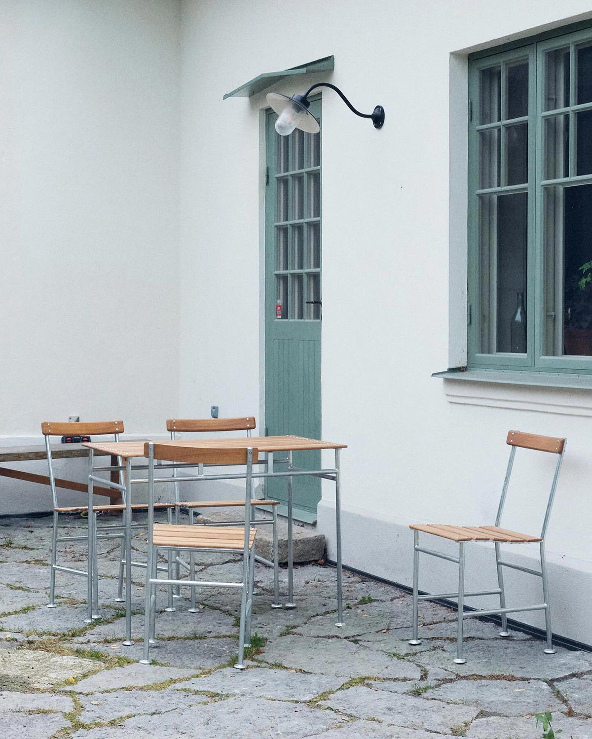 Authentic modernist Stockholm Table by Tallum, companion piece to the iconic Stockholm Chair