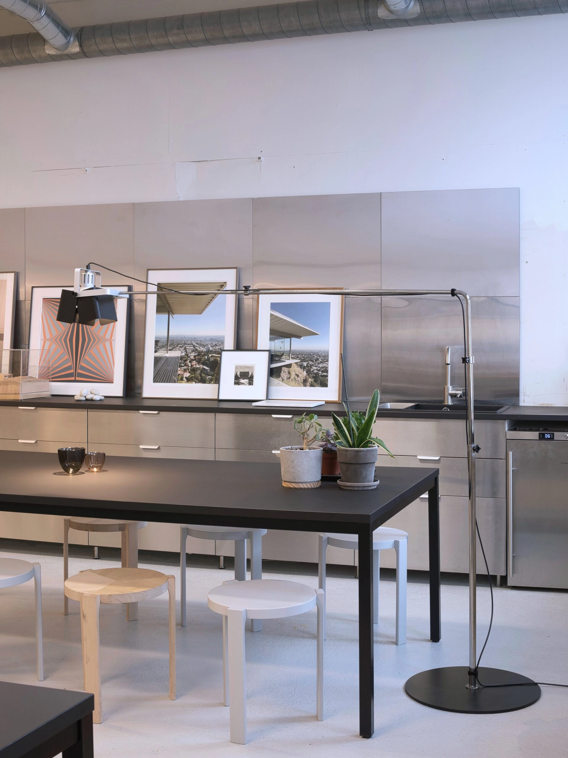 YK100 pendant lamp with conical aluminum shade designed by Yrjö Kukkapuro for Blond