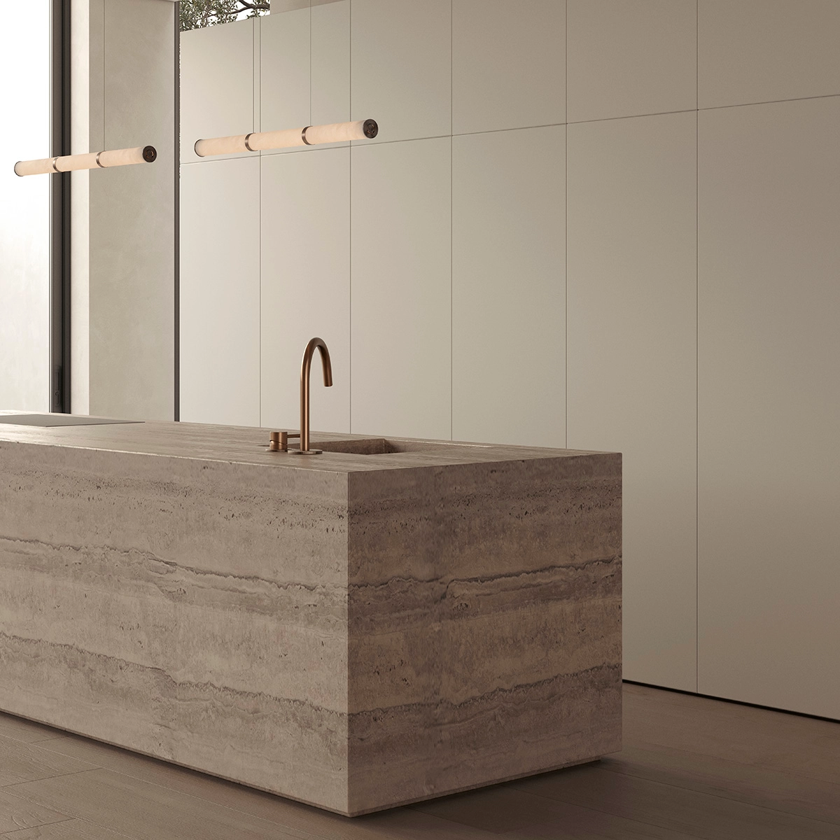 Elegant dining space featuring PARS chandelier configuration creating atmospheric lighting environment