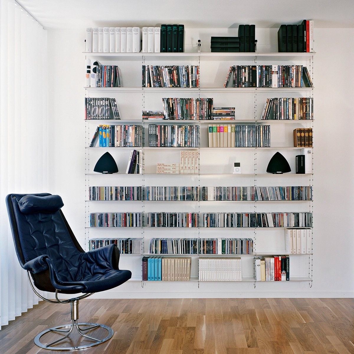 Cell bookshelf collection Peter Cohen various configurations wall-mounted storage systems scandinavian design