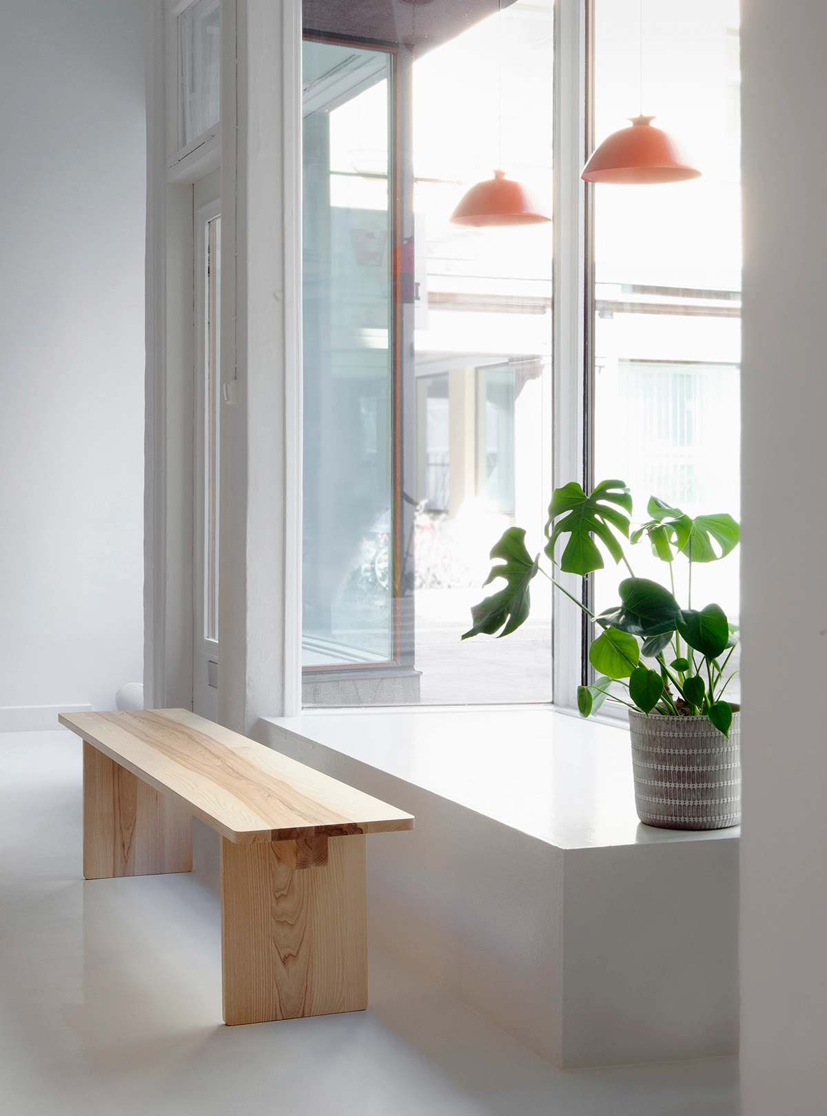Minimalist studio shot of EDI bench by Claesson Koivisto Rune against clean background highlighting Swedish design