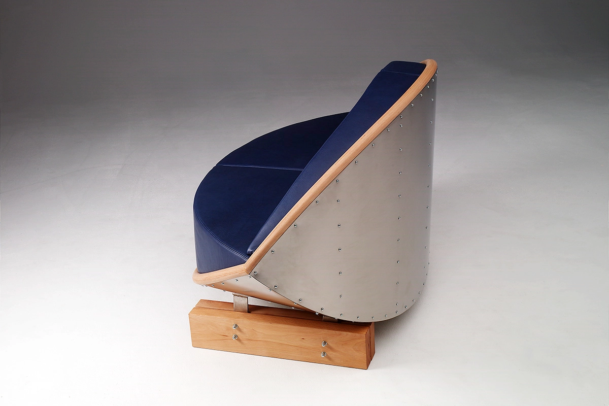 Keflavik sofa by Sigurdur Gústafsson Källemo 2000 boat hull design beech steel leather maritime furniture