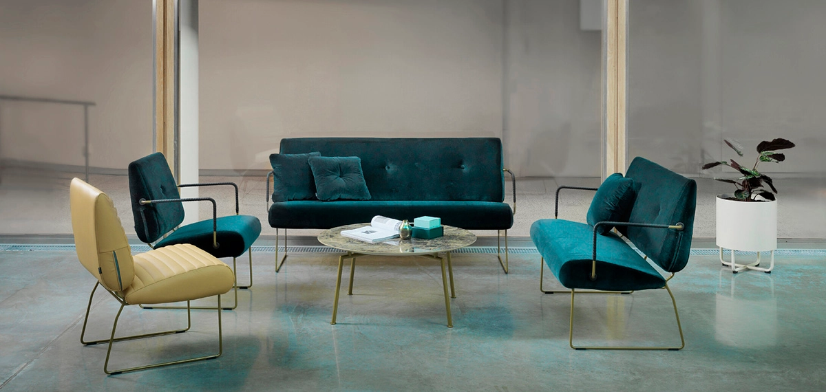 Detroit modular table steel base different tops Ø90 minimum diameter Mattias Ljunggren design